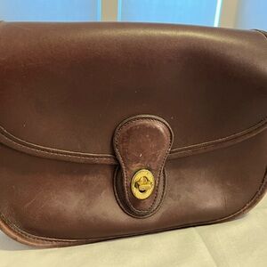 Coach Vintage 9954 Brown Leather Prairie Crossbody Bag Purse